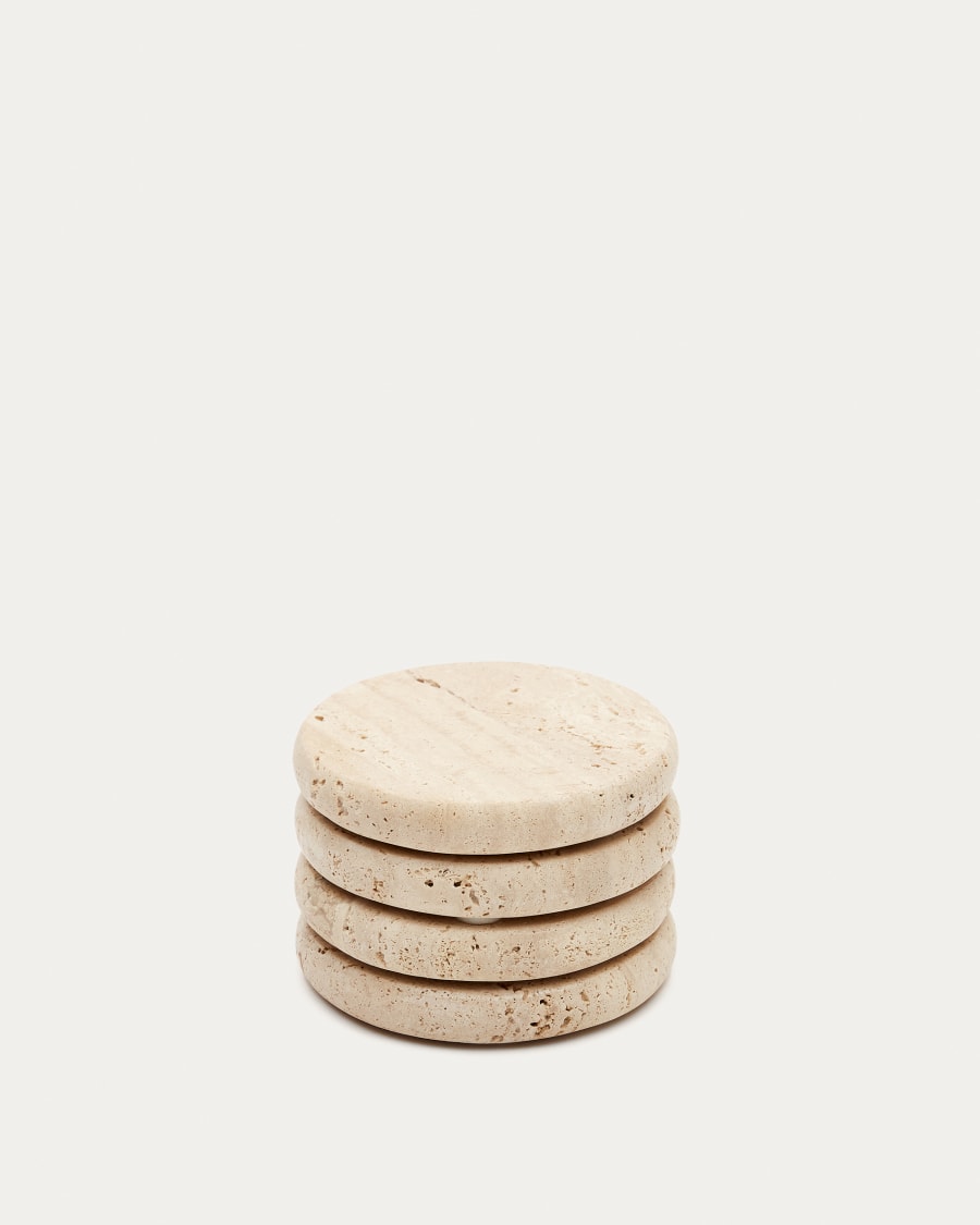 Untersetzer Madlena aus Travertin in Beige
