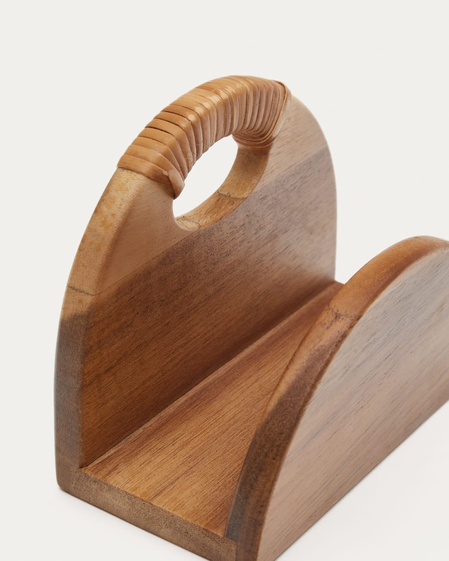 Sardis napkin holder made from FSC 100% acacia wood and rattan