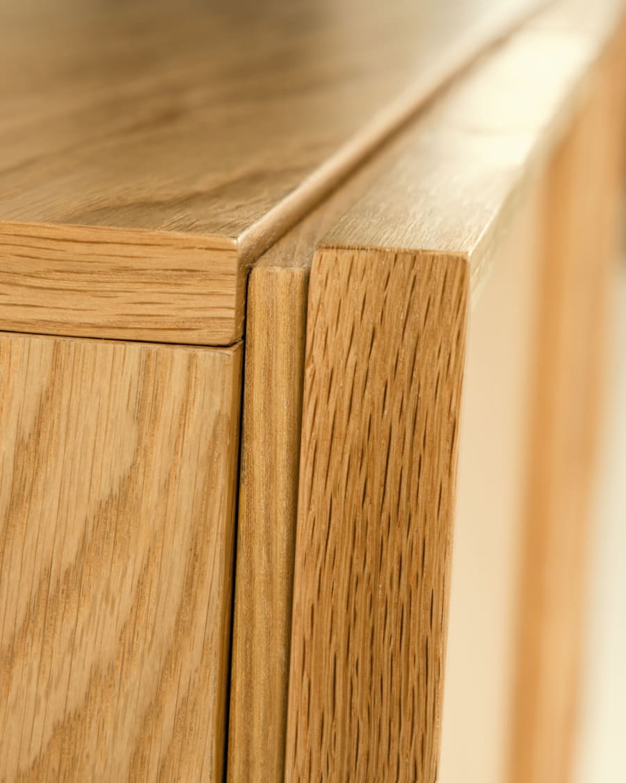 Taiana 2 door 3 drawer sideboard in oak veneer, 160 x 68 cm
