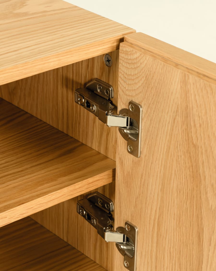 Taiana oak veneer TV stand with one door 112 x 44 cm