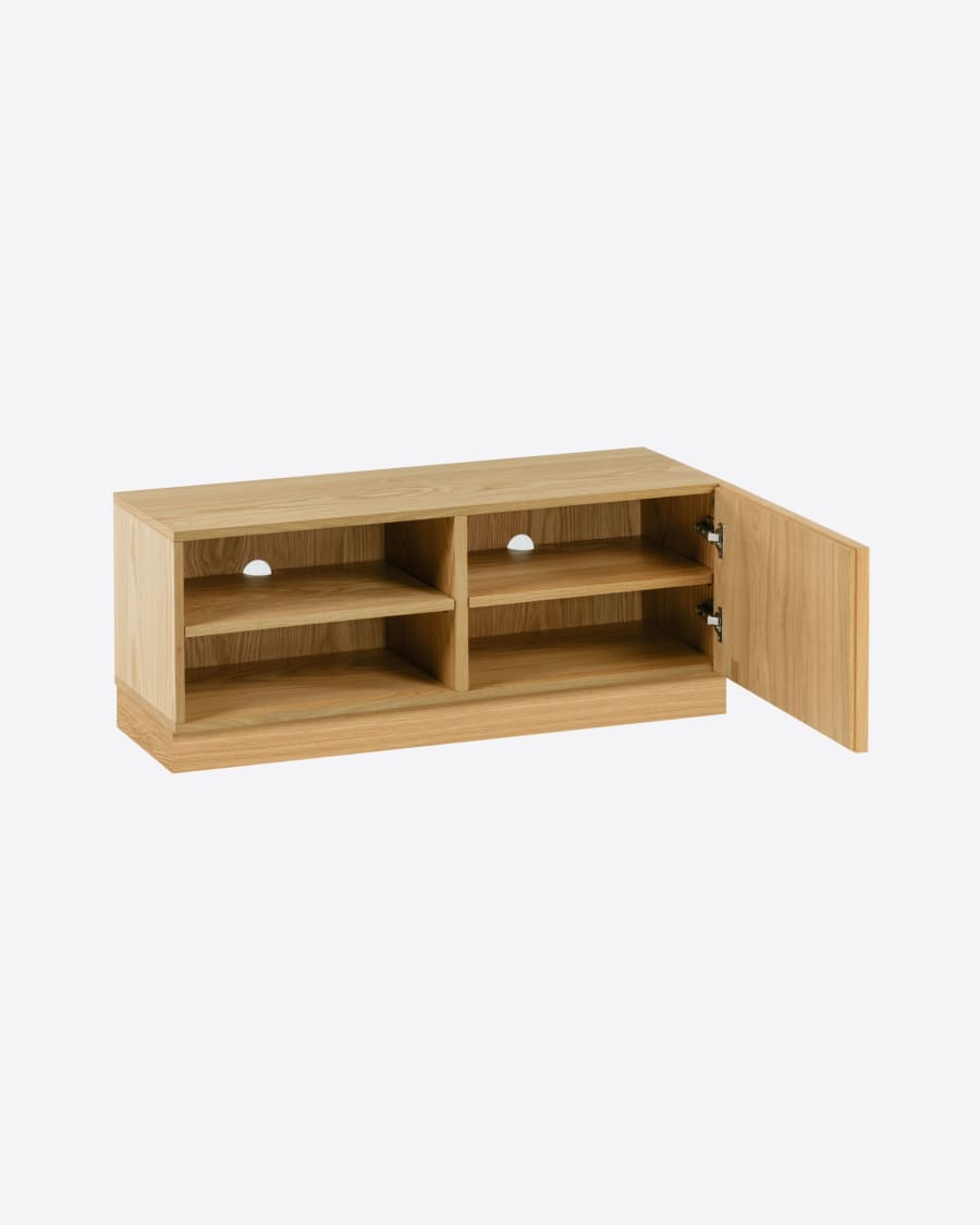Taiana oak veneer TV stand with one door 112 x 44 cm