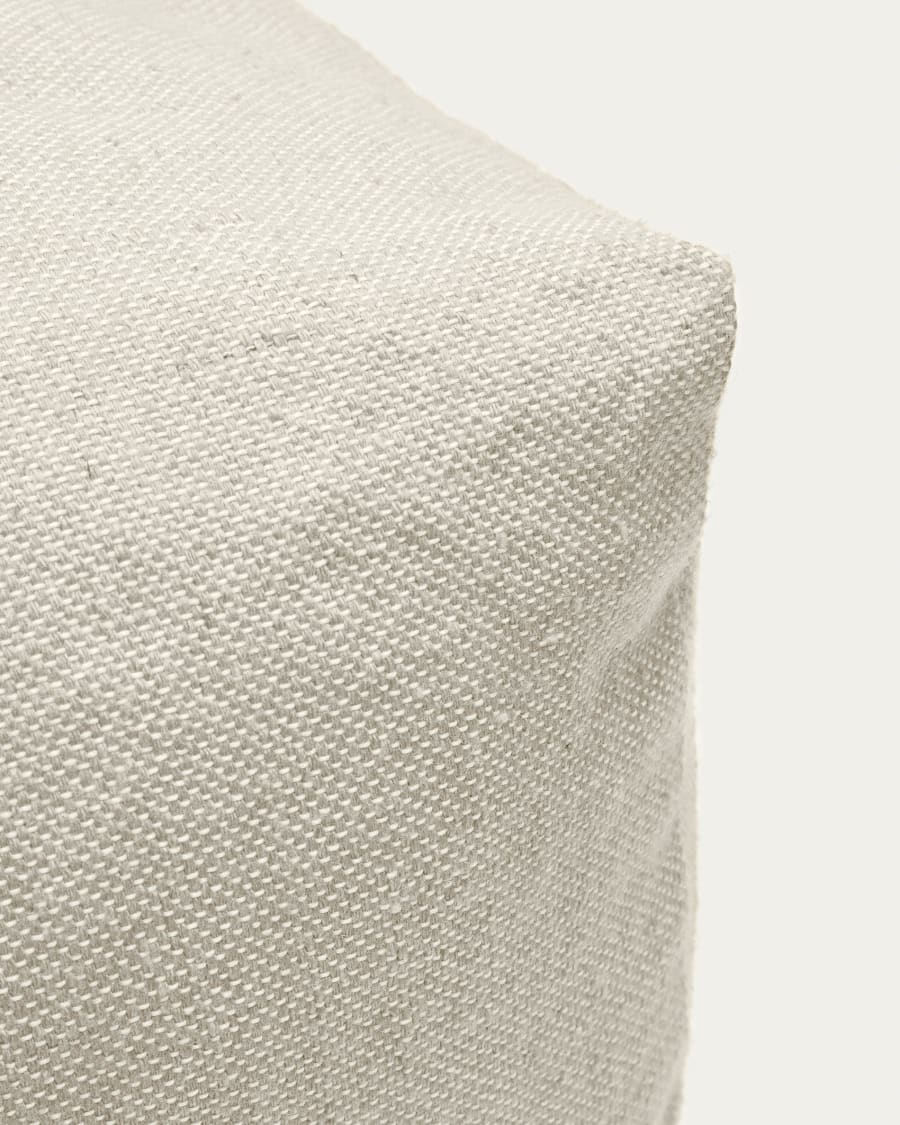 Vedell 100% PET pouffe in white, 60 x 60 cm