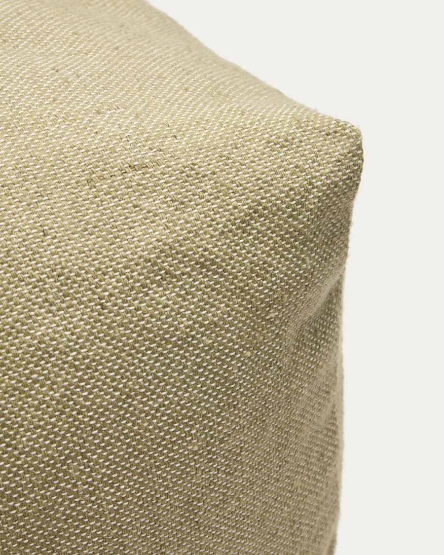 Vedell 100% PET pouffe in green, 60 x 60 cm