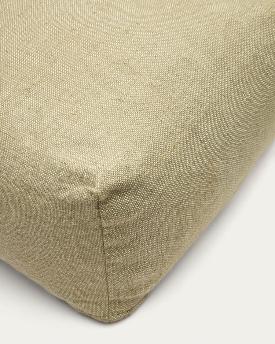 Vedell 100% PET pouffe in green, 60 x 60 cm