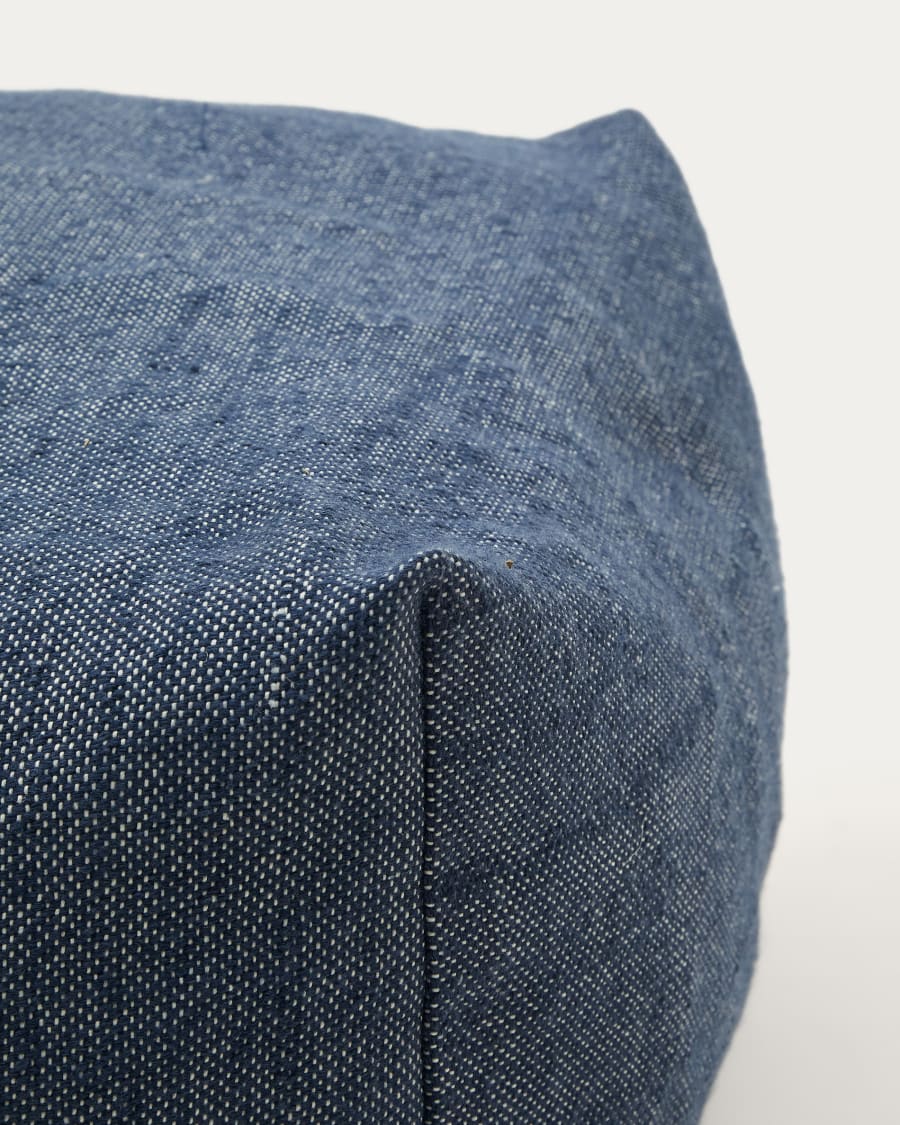Vedell Pouf 100 % PET blau 60 x 60 x 40 cm