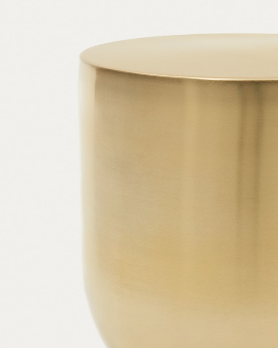 Rachell metal side table with a gold finish, Ø 30 cm