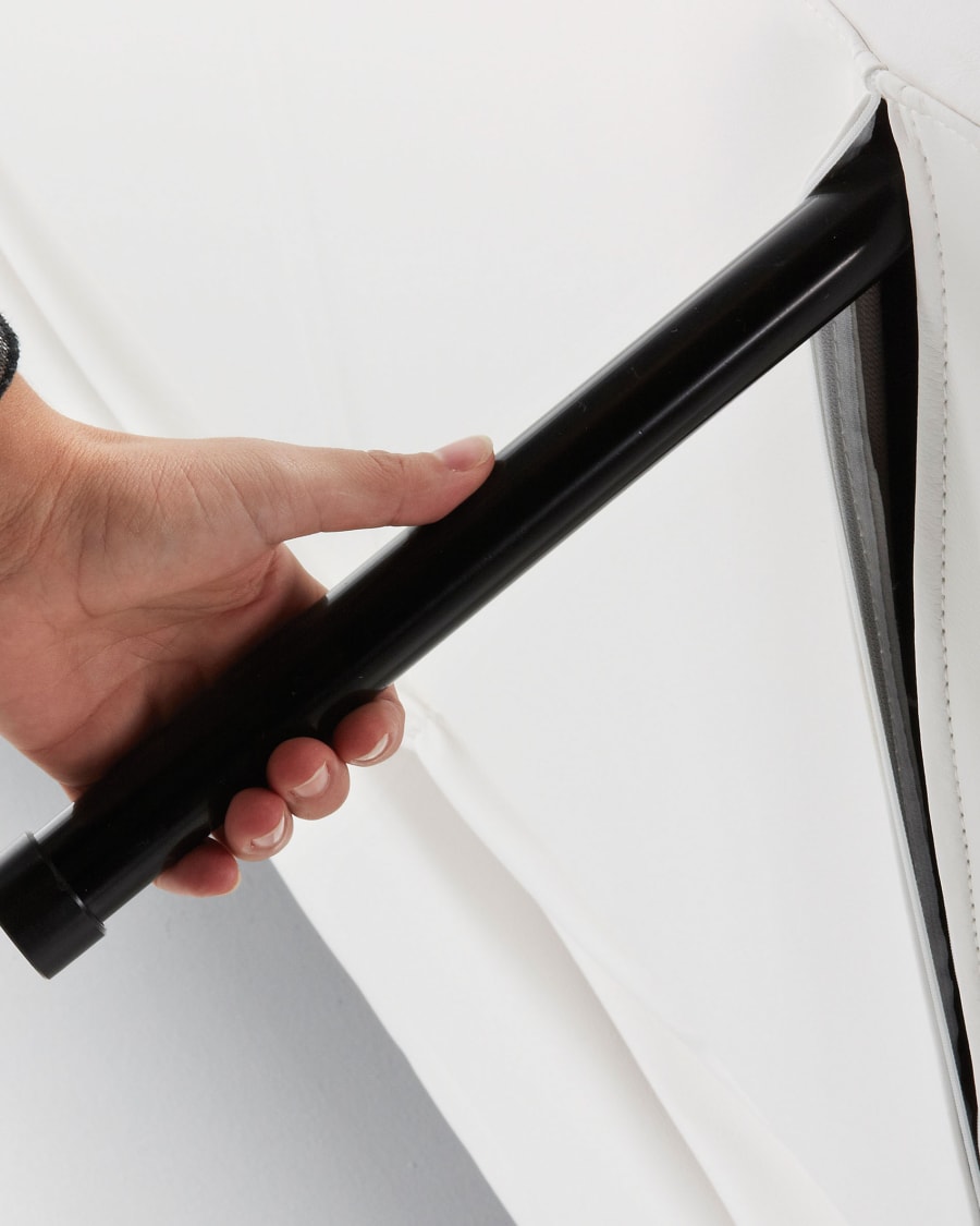 Divano letto Roger 3 posti in ecopelle bianco 210 cm