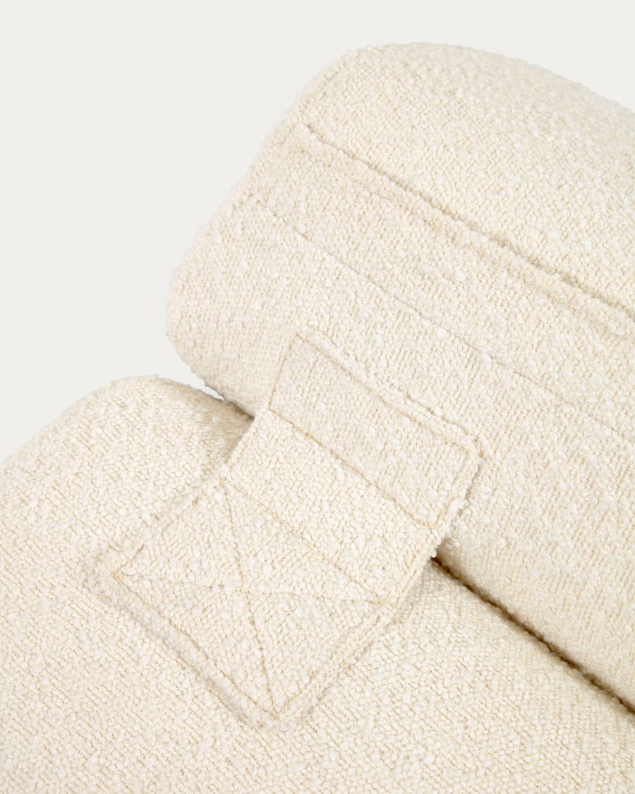 Club white bouclé armchair
