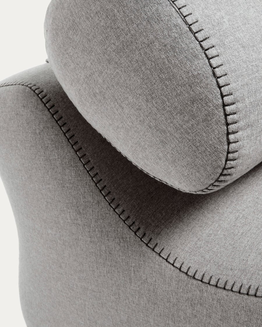 Club armchair in grey