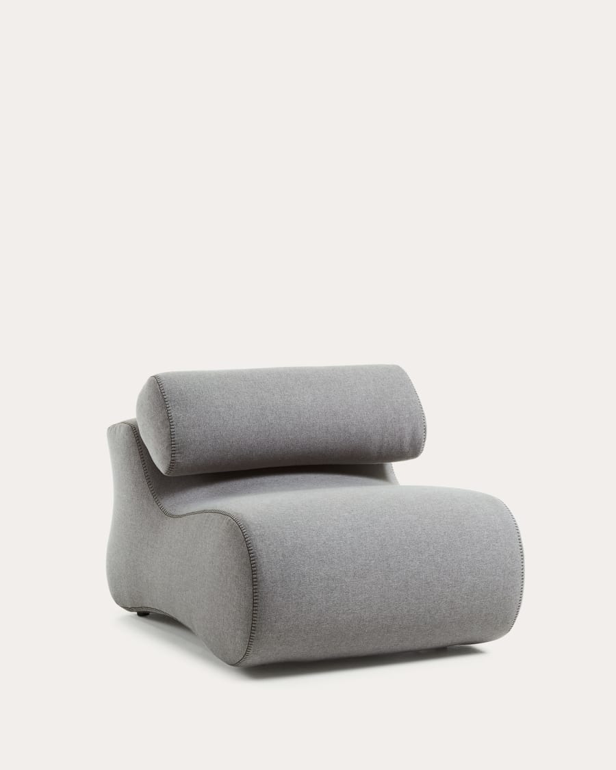 Club armchair in grey