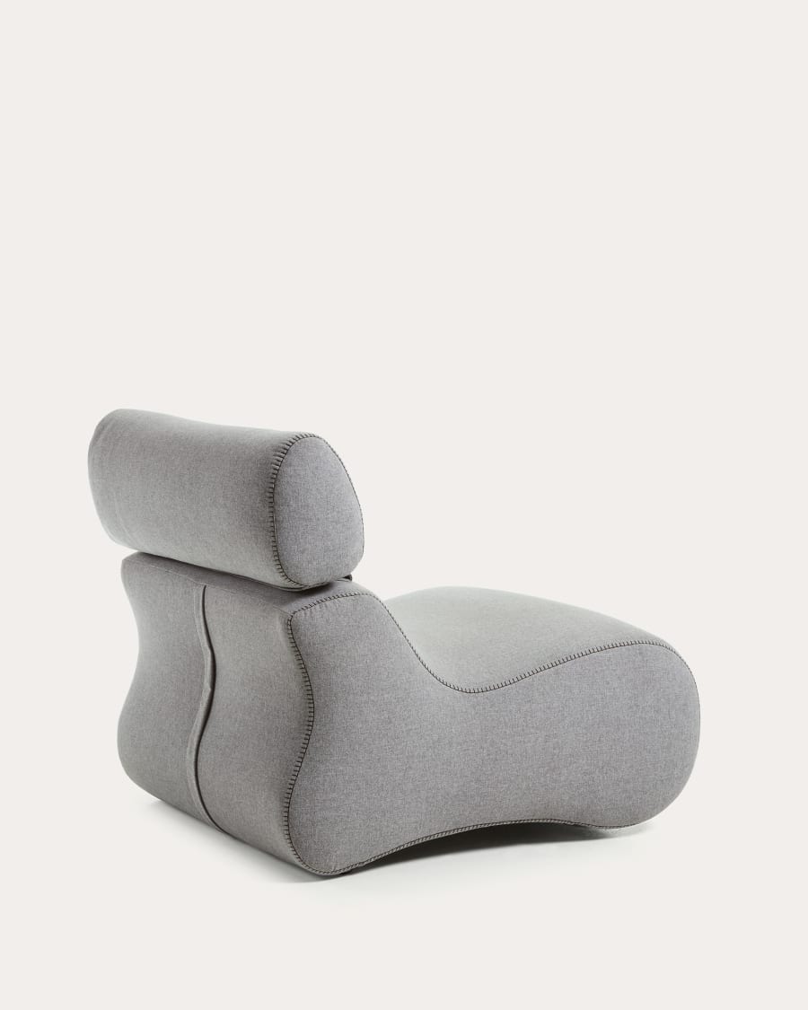 Club armchair in grey