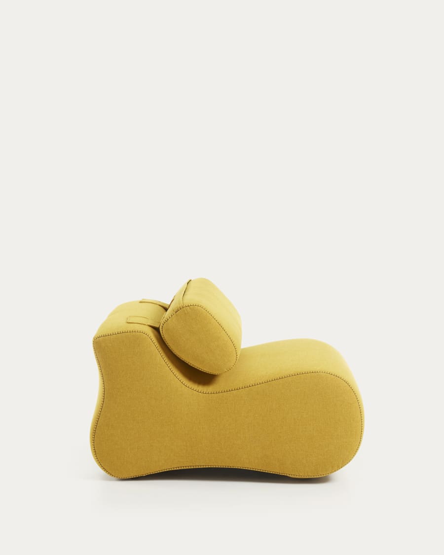 Club armchair in mustard