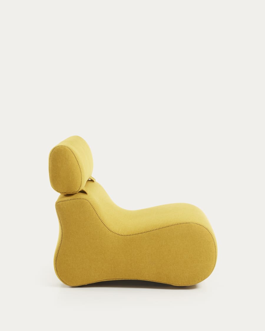 Club armchair in mustard