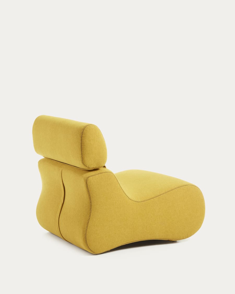 Club armchair in mustard