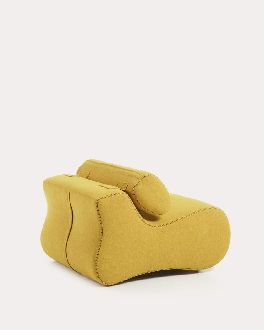 Club armchair in mustard