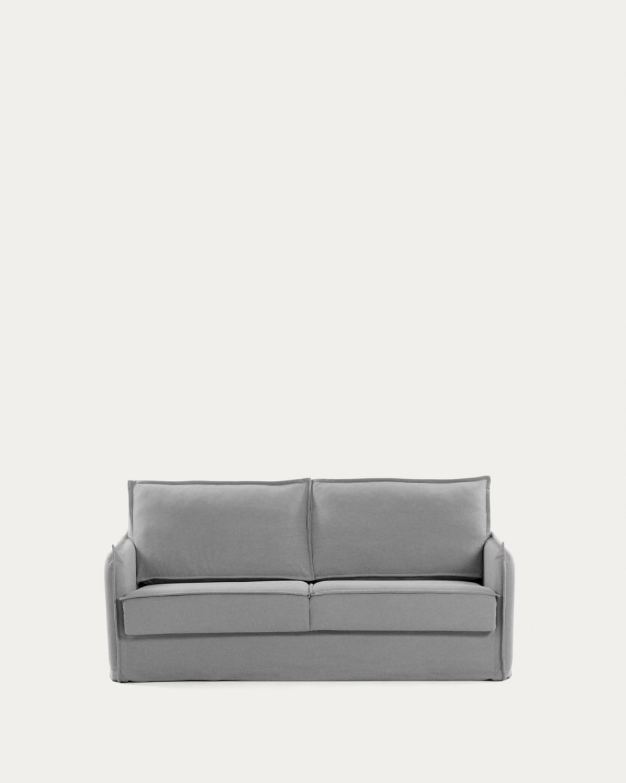 Samsa 2 seater visco sofa bed in grey, 140cm