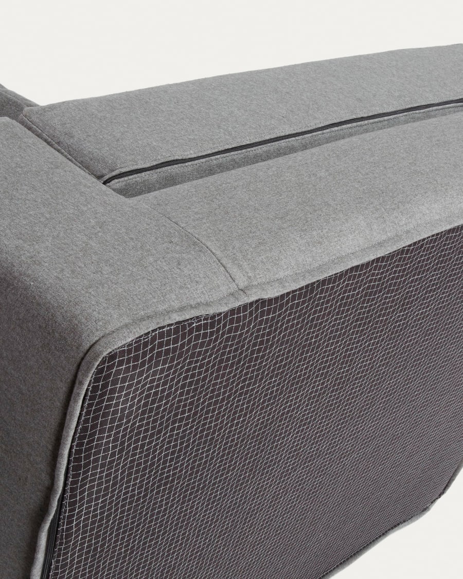 Arty pouffe bed in light grey, 70 x 89 (200) cm