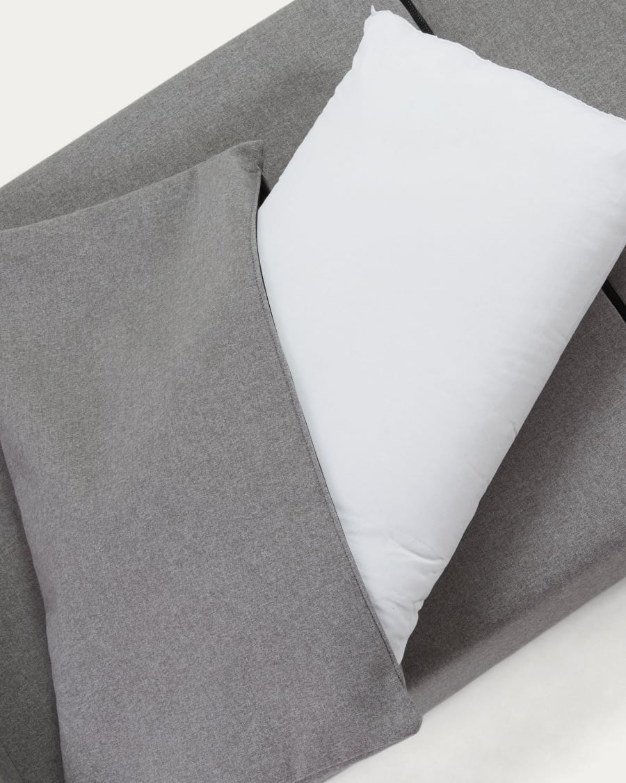 Arty pouffe bed in light grey, 70 x 89 (200) cm