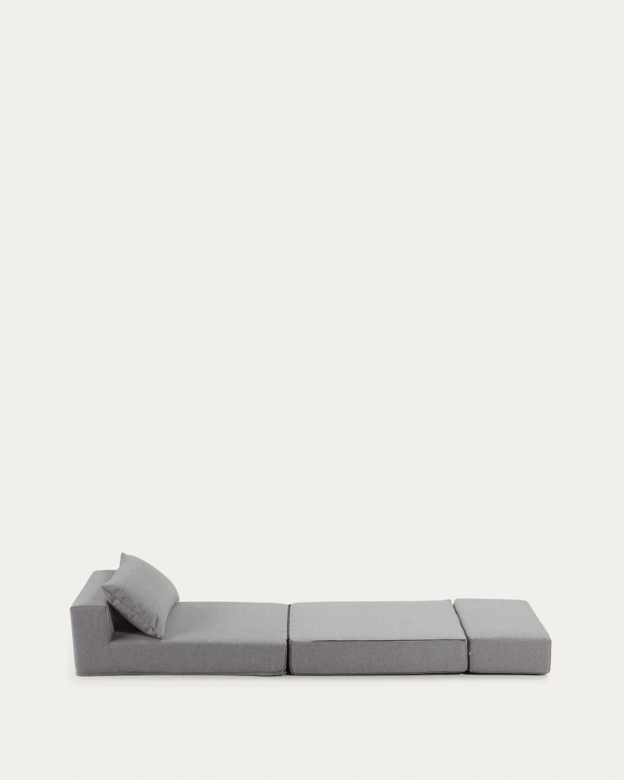 Arty pouffe bed in light grey, 70 x 89 (200) cm