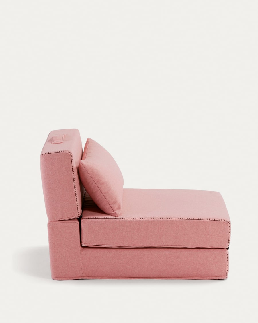 Arty pouffe bed in pink, 70 x 89 (200) cm