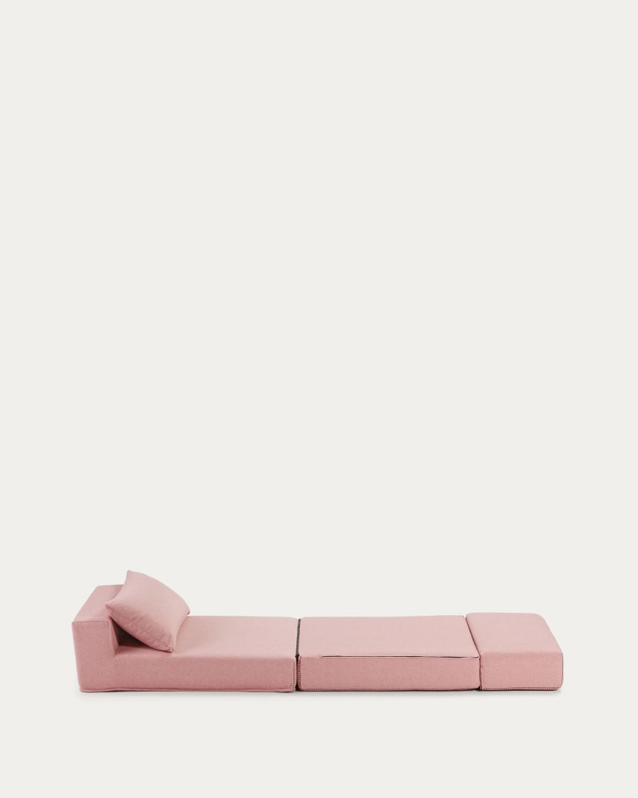 Arty pouffe bed in pink, 70 x 89 (200) cm