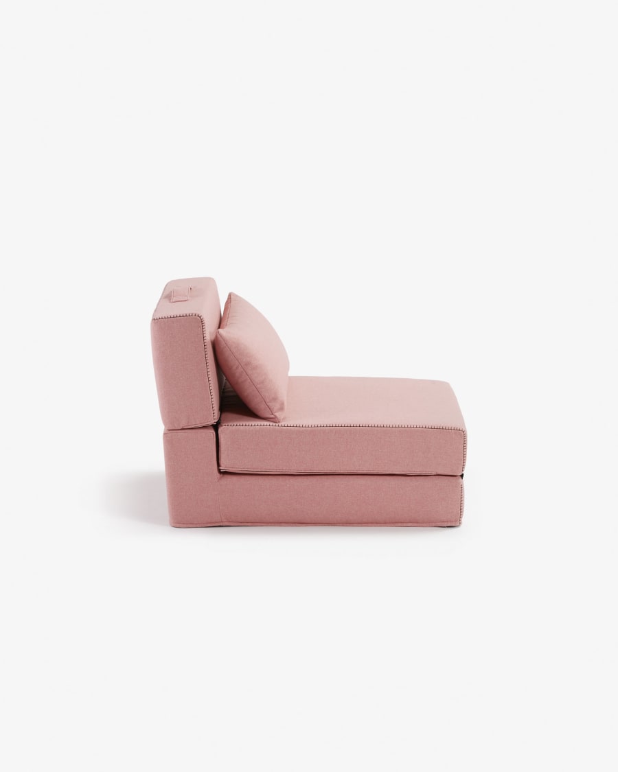 Arty pouffe bed in pink, 70 x 89 (200) cm