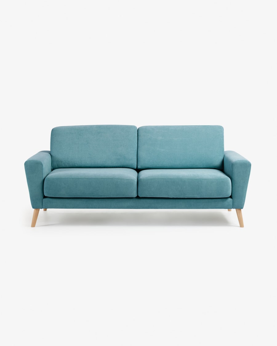 Narnia 3 seater sofa in turquoise, 192 cm
