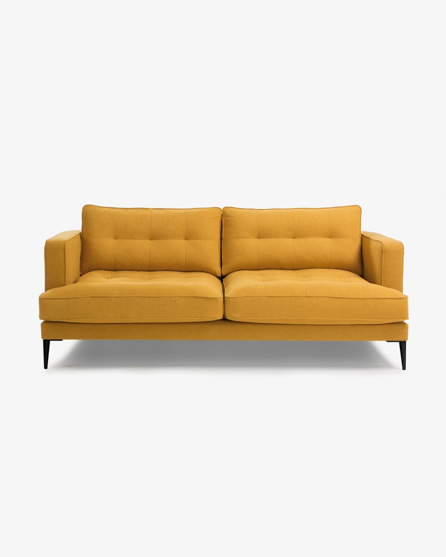 Tanya 2 seater sofa in mustard, 183 cm