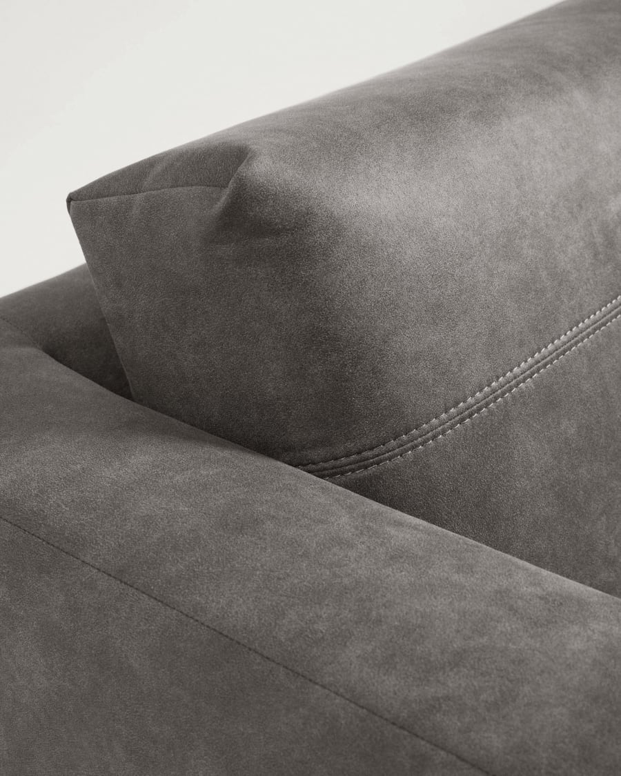 Tanya 2 seater sofa upholstered in dark grey 183 cm FSC Mix Credit