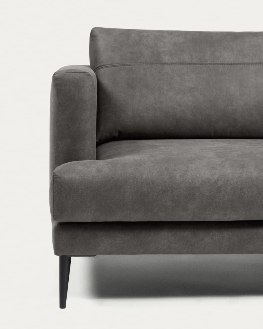 Tanya 2 seater sofa upholstered in dark grey 183 cm FSC Mix Credit
