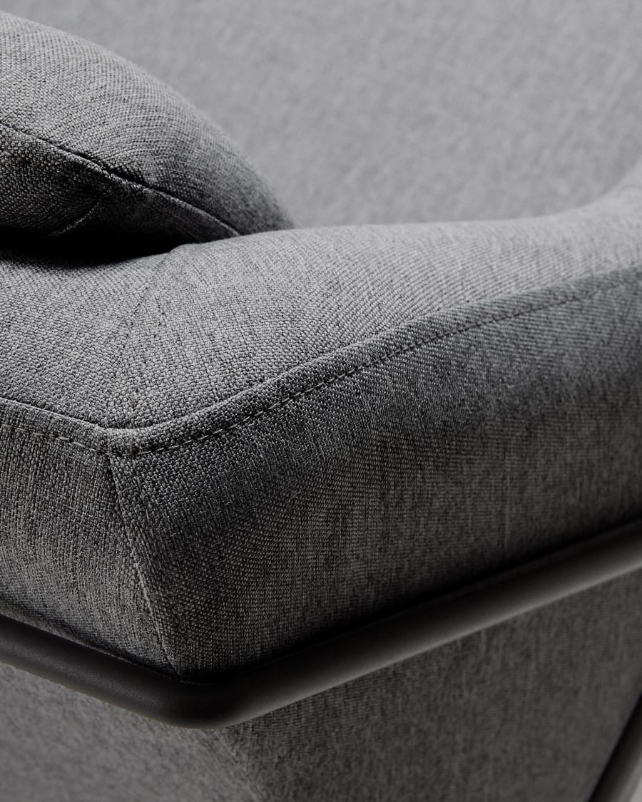 Brida 2-Sitzer-Sofa dunkelgrau 128 cm