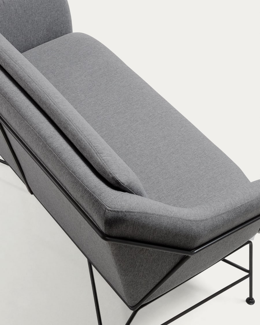 Brida 2-Sitzer-Sofa dunkelgrau 128 cm