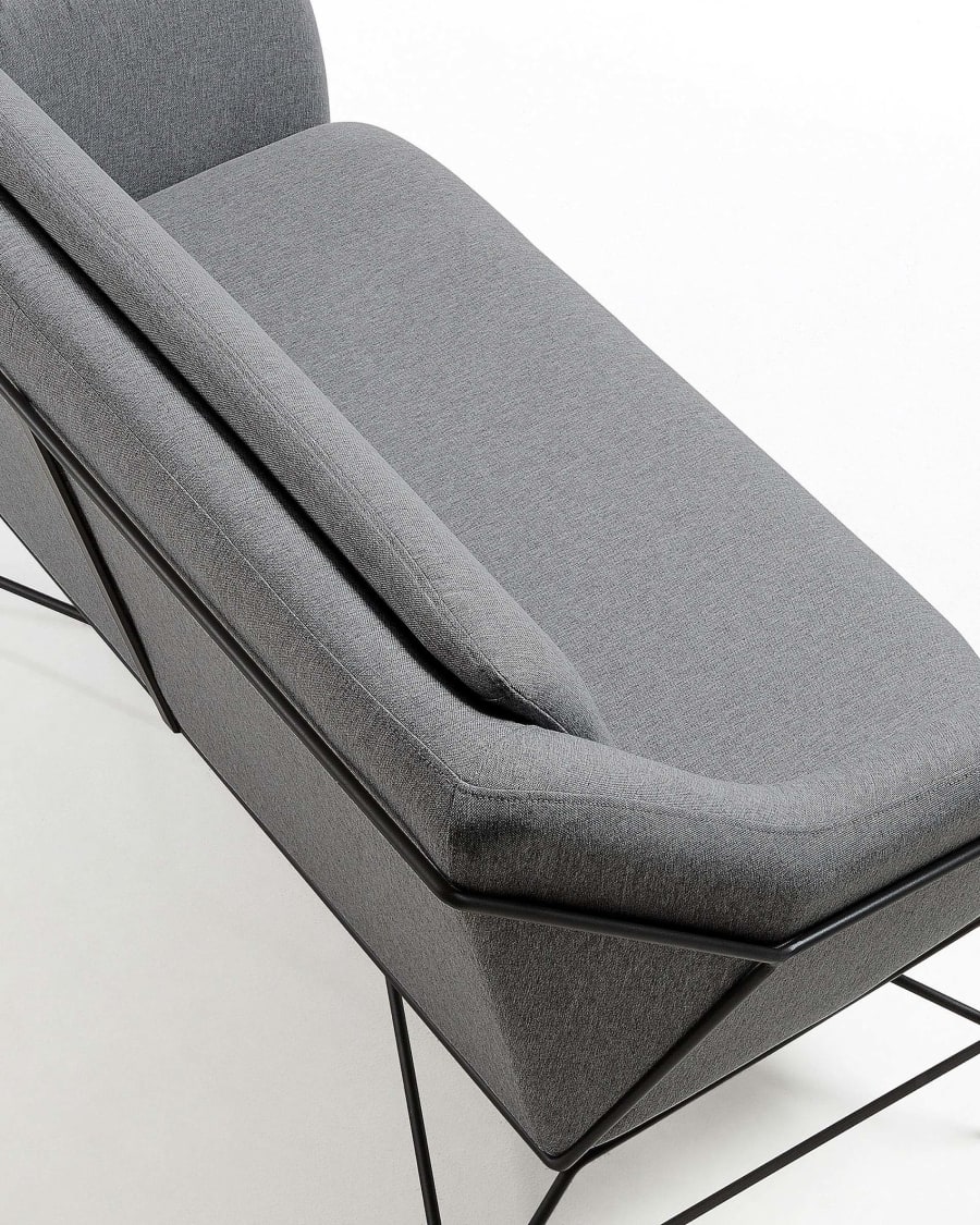 Brida 2-Sitzer-Sofa dunkelgrau 128 cm