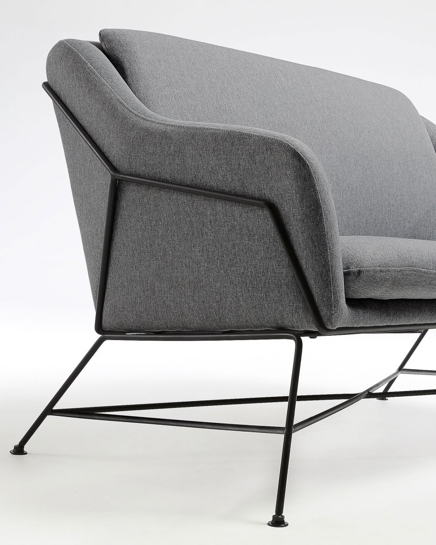 Brida 2-Sitzer-Sofa dunkelgrau 128 cm