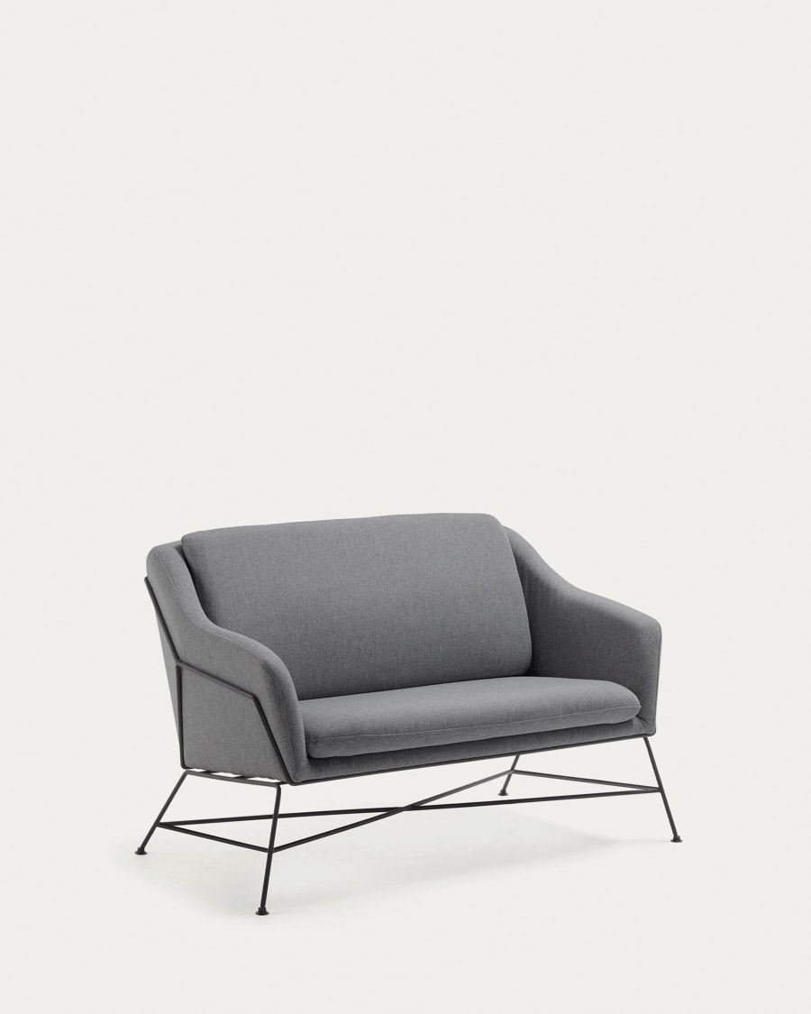 Brida 2-Sitzer-Sofa dunkelgrau 128 cm