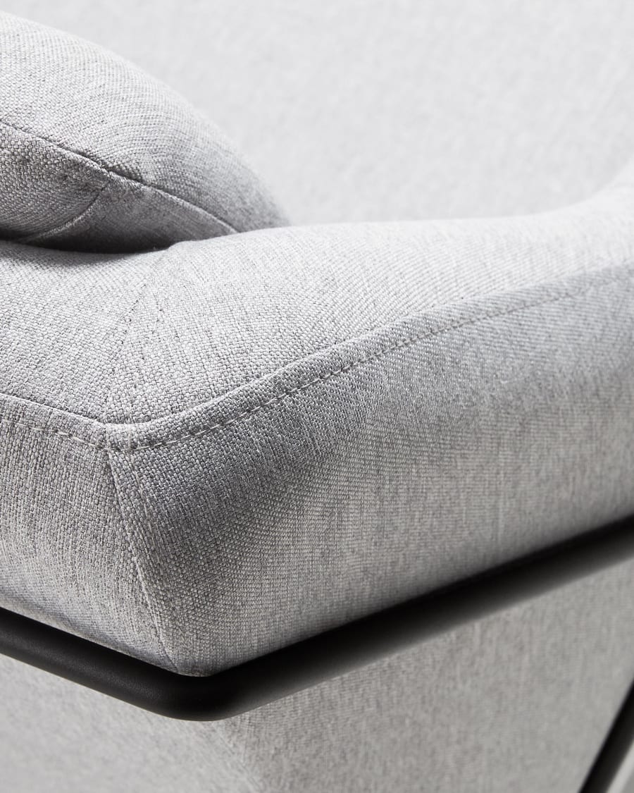 Brida 2 seater sofa in lightgrey, 128 cm