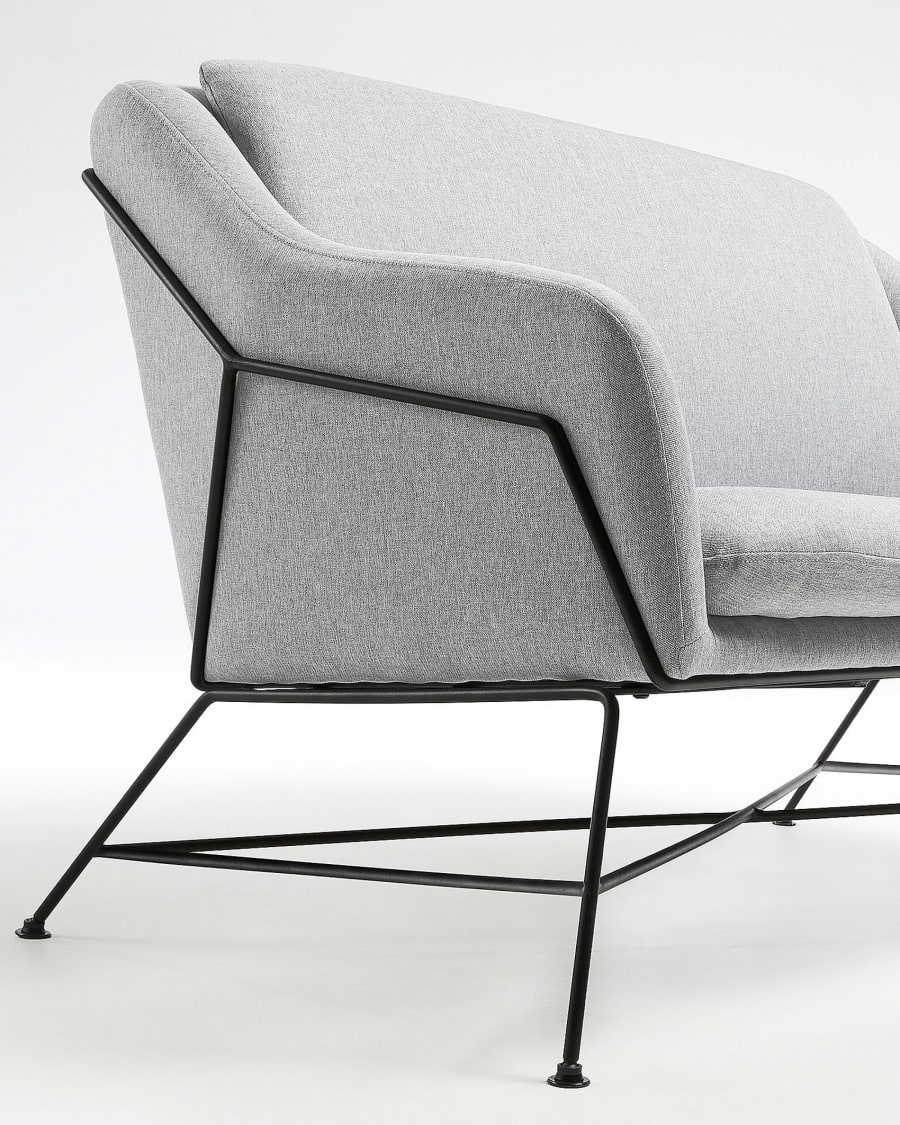 Brida 2 seater sofa in lightgrey, 128 cm