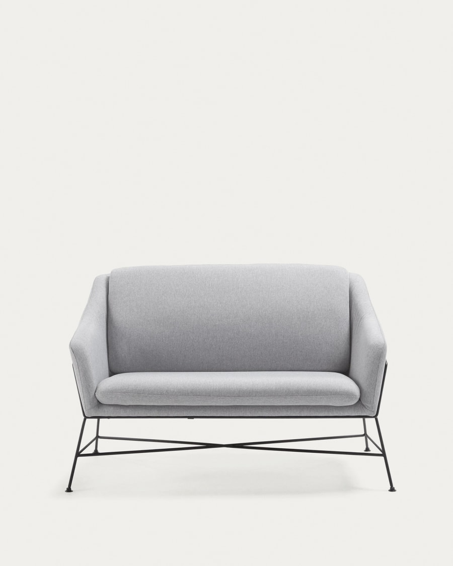 Brida 2 seater sofa in lightgrey, 128 cm