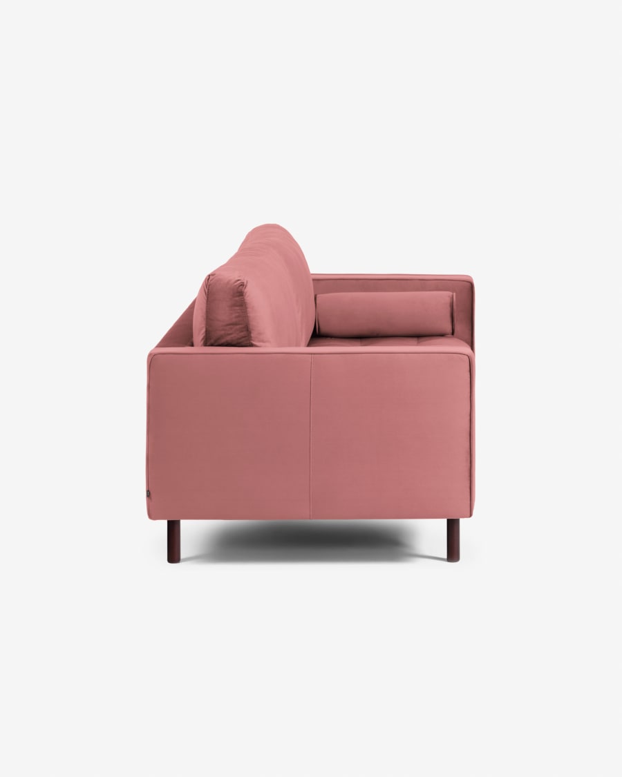 Debra 2-seater sofa in pink velvet 182 cm