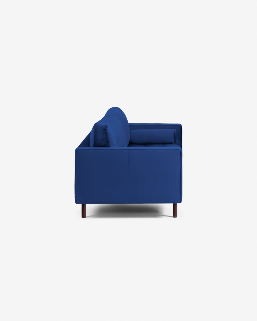 Blue velvet 2 seaters Debra sofa 182 cm