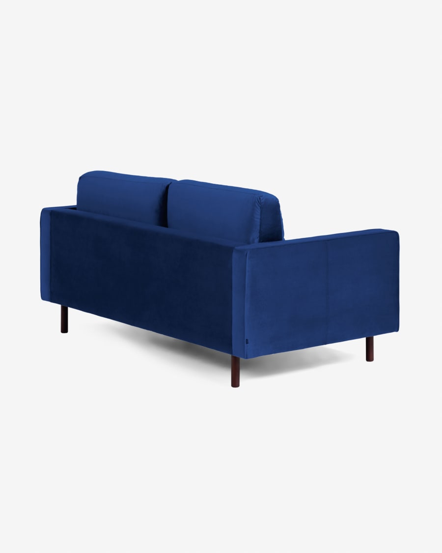Blue velvet 2 seaters Debra sofa 182 cm