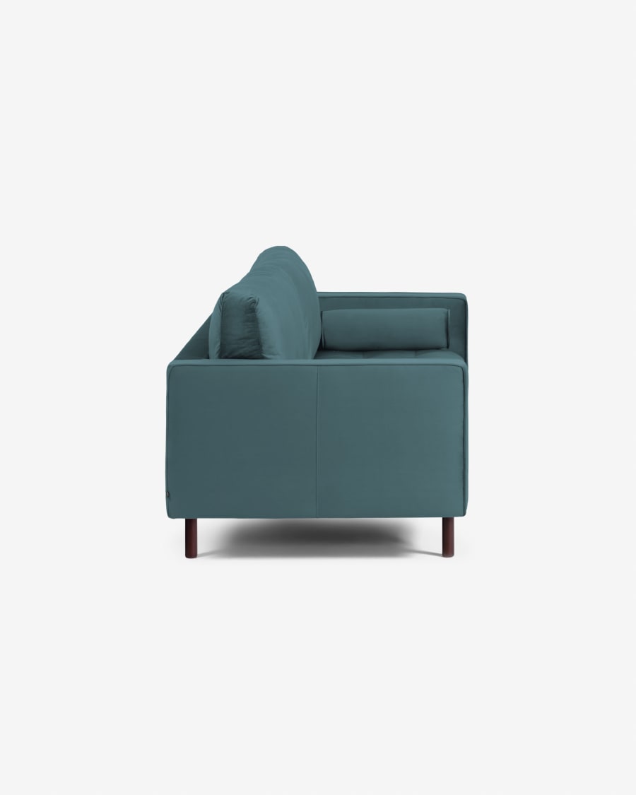 Debra 2 seater sofa in turquoise velvet, 182 cm