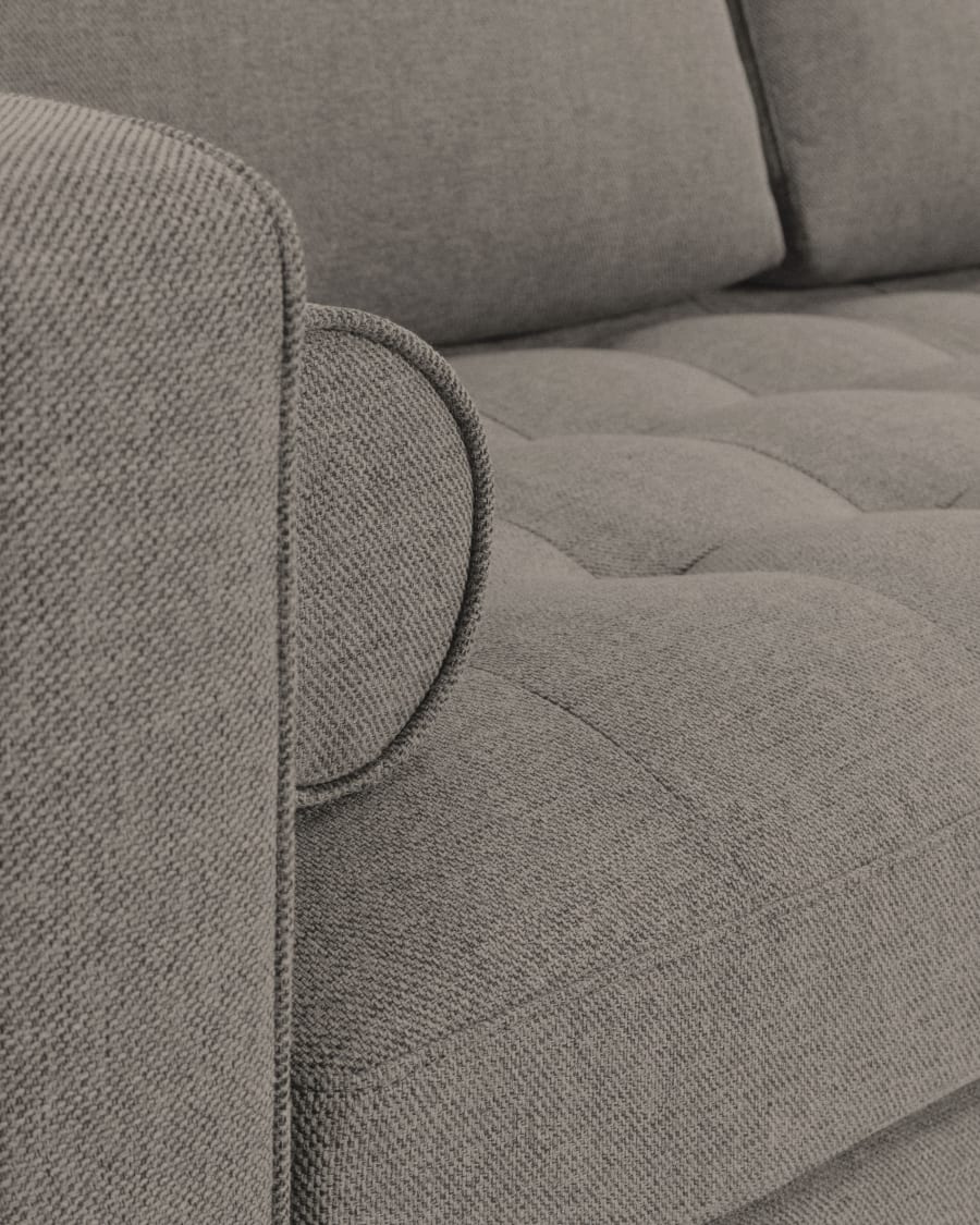 Debra 2 seater sofa in light grey, 182 cm