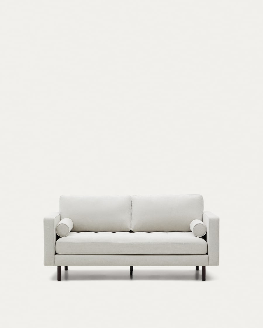 Debra 2-seater sofa in pearl chenille and legs with wenge finish, 182 cm FSC Mix Credit