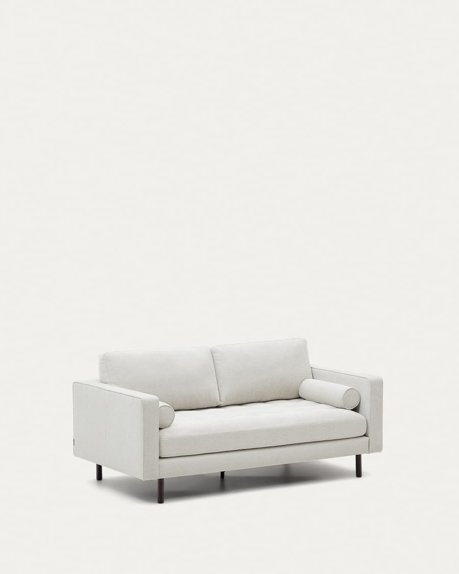 Debra 2-seater sofa in pearl chenille and legs with wenge finish, 182 cm FSC Mix Credit