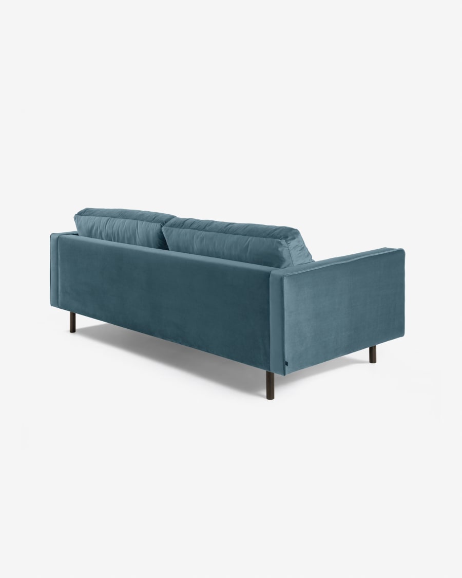 Debra 3 seater sofa in turquoise velvet, 222 cm