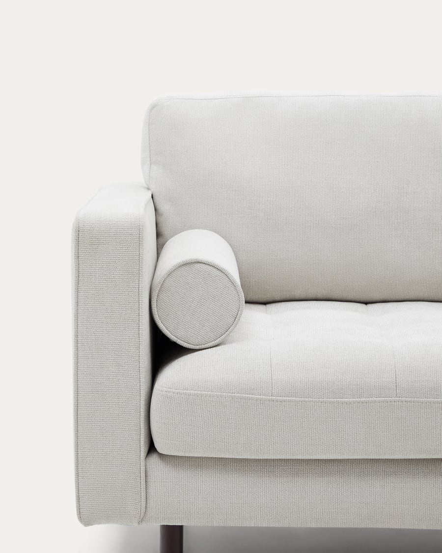 Sofa Debra 3-seater in pearl chenille and wengue finish legs 222 cm FSC Mix Credit