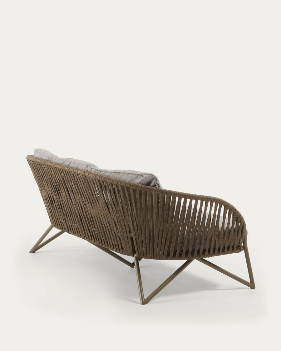 3 seater Branzie sofa in brown cord, 180 cm