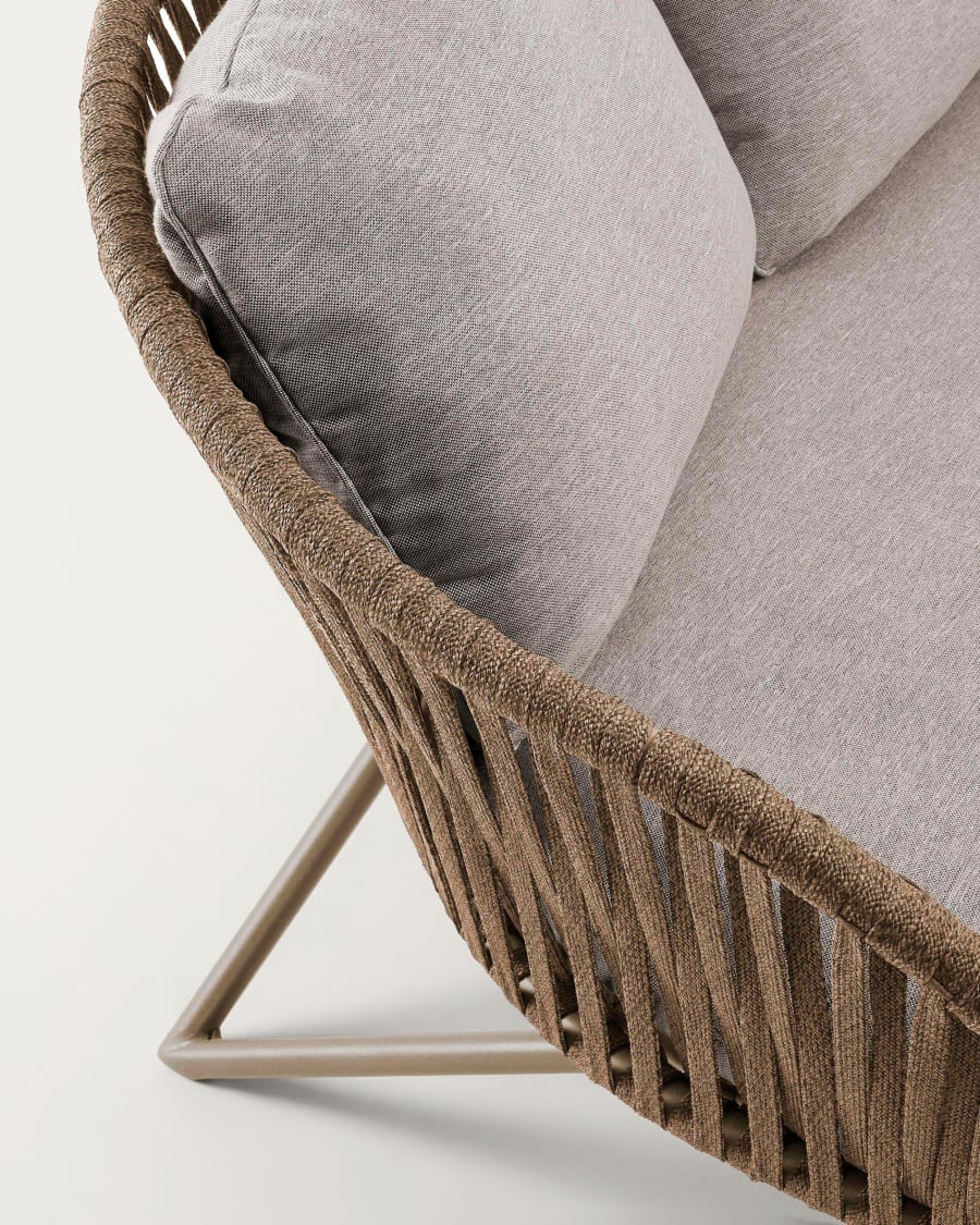 3 seater Branzie sofa in brown cord, 180 cm