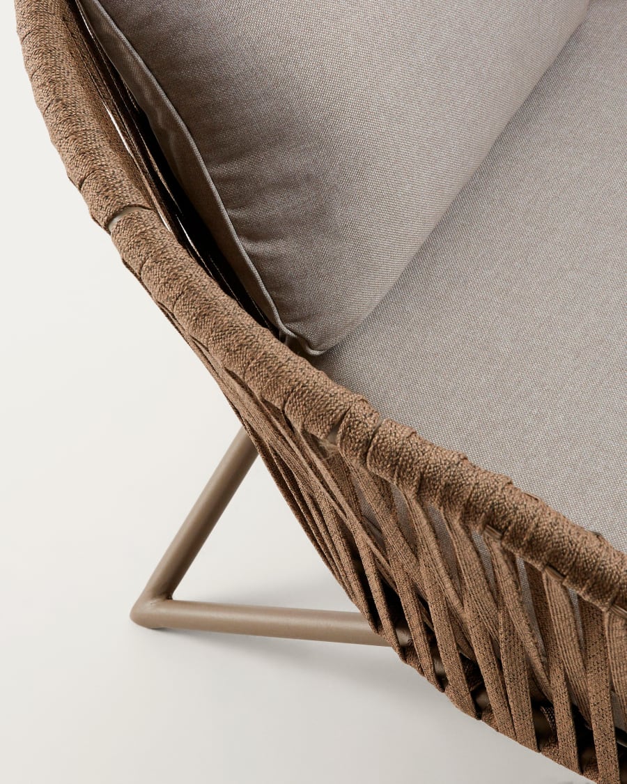 Branzie armchair in brown cord